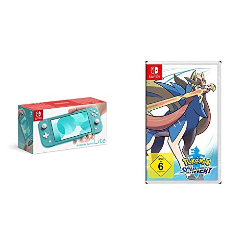 Nintendo Switch Lite Konsole - Standard, türkis-blau + Pokémon Schwert von Nintendo