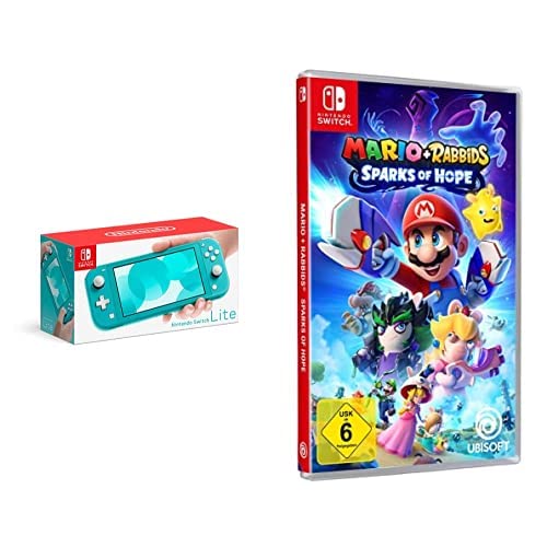 Nintendo Switch Lite Konsole Türkis-Blau & Mario + Rabbids Sparks of Hope Switch von Nintendo