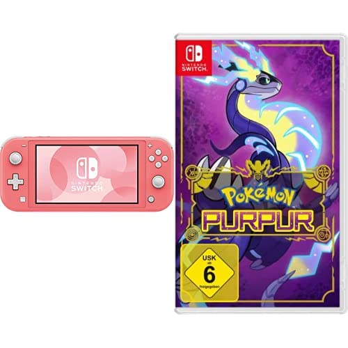 Nintendo Switch Lite Koralle + Pokémon Purpur Switch von Nintendo