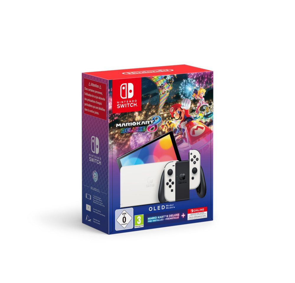 Nintendo Switch - OLED-Modell (weiß) + Mario Kart 8 Deluxe von Nintendo
