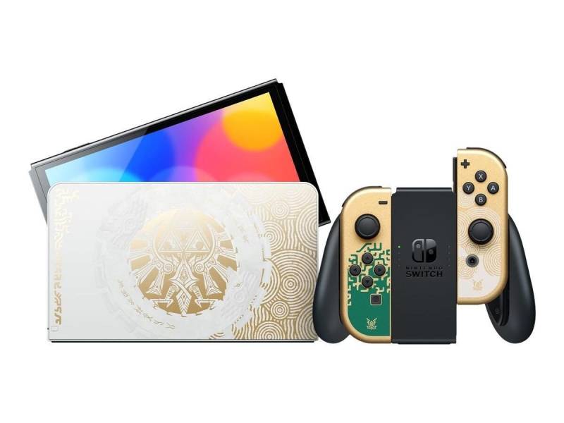 Nintendo Switch OLED Zelda Tears of the Kingdom-Edition weiß-gold von Nintendo