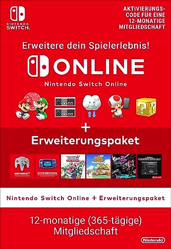 Nintendo Switch Online + Erweiterungspaket (Einzelmitgliedschaft) - Standard - Nintendo Switch - Download Code von Nintendo