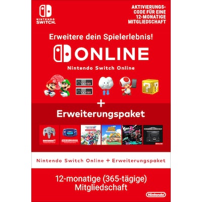 Nintendo Switch Online 12 Monate+ Erweiterungspaket Digital Code von Nintendo