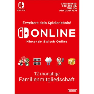 Nintendo Switch Online 12 Monate Familienmitgliedschaft  Digital Code von Nintendo