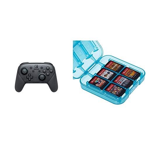 Nintendo Switch Pro Controller & Amazon Basics - Aufbewahrungsbox f√ºr Spiele der Nintendo Switch - Blau von Nintendo