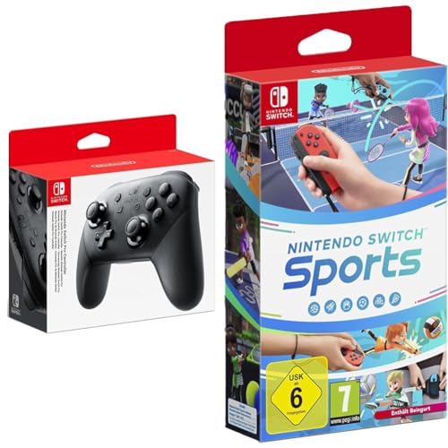 Nintendo Switch Pro Controller & Switch Sports (inkl. Beingurt) Switch von Nintendo