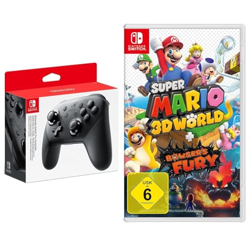 Nintendo Switch Pro Controller & io 3D World + Bowser's Fury Switch von Nintendo