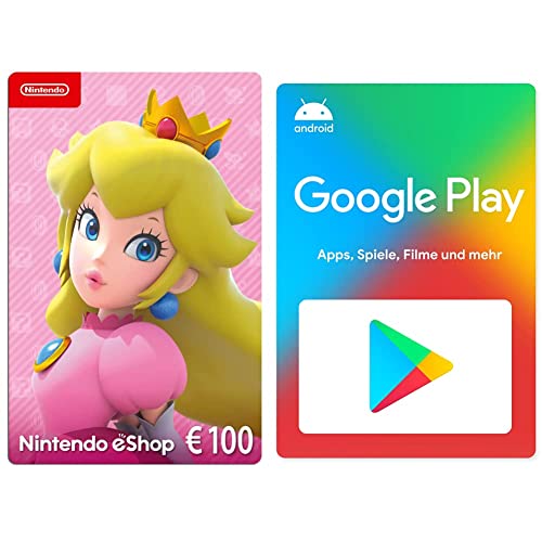 Nintendo eShop Card | 100 EUR Guthaben | Download Code (EU) + Google Play €15 Guthaben (Digital Code, code kann nur in Deutschland eingelöst werden) von Nintendo