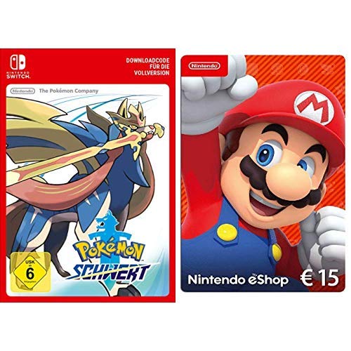 Pokémon Schwert [Switch Download Code] + Nintendo eShop 15 EUR Guthaben [Download Code] von Nintendo