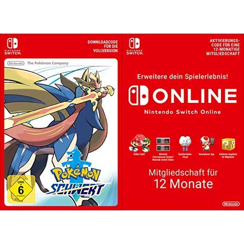 Pokémon Schwert [Switch Download Code] + Switch Online 12 Monate [Download Code] von Nintendo