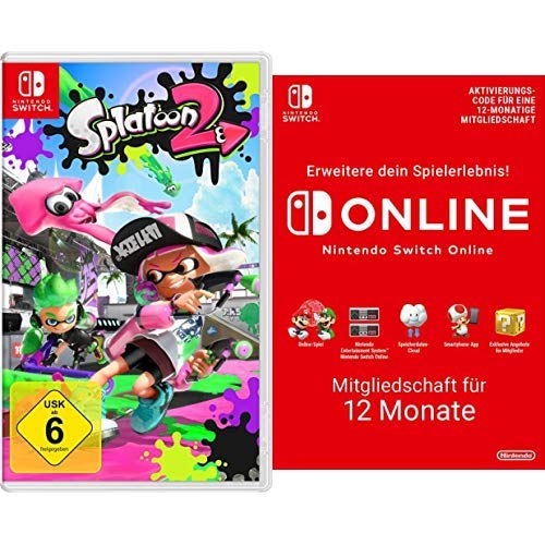Splatoon 2 [Nintendo Switch] + Switch Online Mitgliedschaft 12 Monate [Switch Download Code] von Nintendo