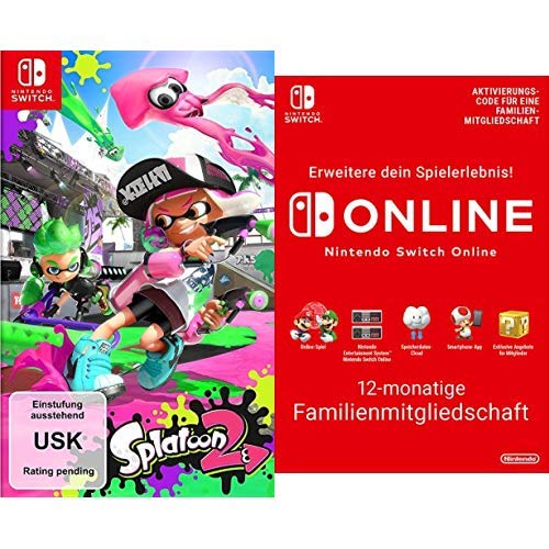 Splatoon 2 [Switch Download Code] + Switch Online 12 Monate Familie [Download Code] von Nintendo