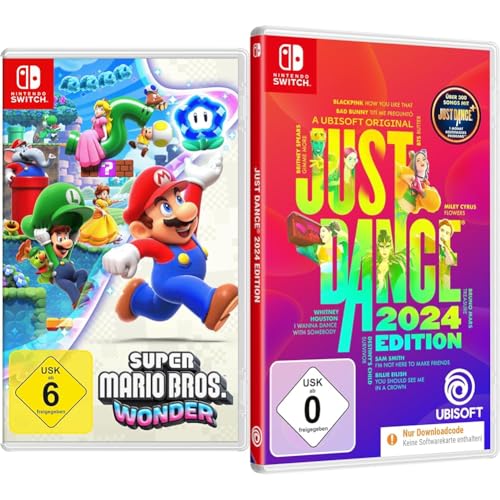 Super Mario Bros. Wonder - [Nintendo Switch] & Just Dance 2024 Edition [Nintendo Switch] | Code in Box & Ubisoft Connect von Nintendo