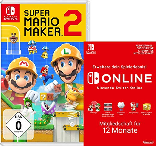 Super Mario Maker 2 [Nintendo Switch] + Switch Online 12 Monate [Download Code] von Nintendo