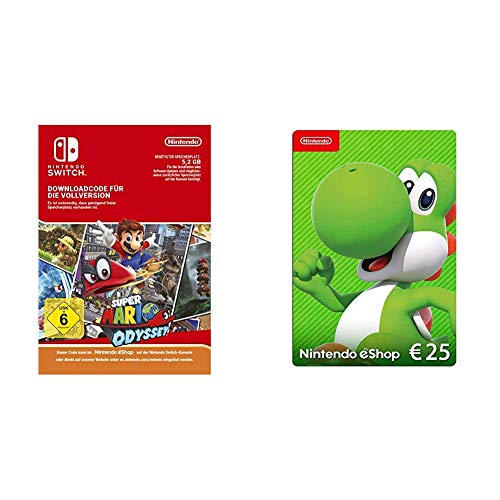 Super Mario Odyssey [Switch Download Code] & Nintendo eShop Card | 25 EUR Guthaben | Download Code von Nintendo