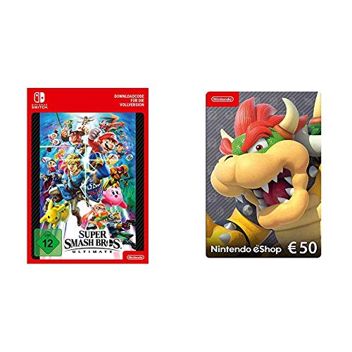 Super Smash Bros. Ultimate | Switch - Download Code & Nintendo eShop Card | 50 EUR Guthaben | Download Code von Nintendo