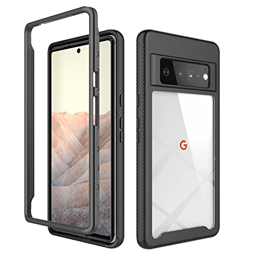 Niopiee für Google Pixel 6 Pro Hülle 360° Grad Stoßfest Handyhülle Heavy Duty Hard Clear Case Rugged Anti-Rutsch Stoßfänger Anti-Kratzer Rüstung Schutzhülle für Pixel 6 Pro Schwarz Niopiee für Google Pixel 6 Pro Hülle 360° Grad Stoßfest Handyhülle Heavy Duty Hard Clear Case Rugged Anti-Rutsch Stoßfänger Anti-Kratzer Rüstung Schutzhülle für Pixel 6 Pro Schwarz von Niopiee