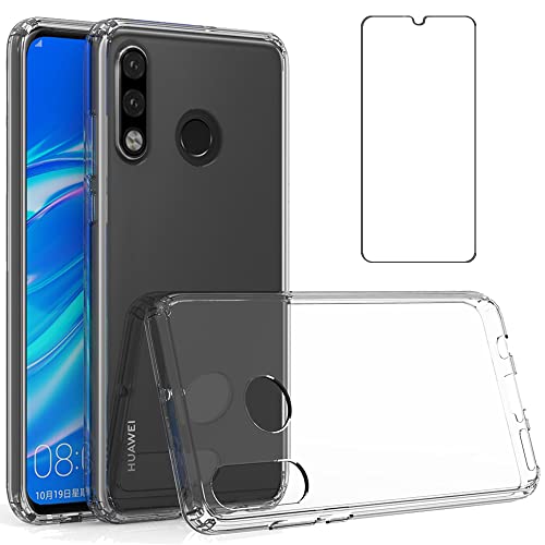 Niopiee für Huawei P30 Lite Hülle Kristallklar Stoßfest Handyhülle Hybrid Slim Hartcase mit Panzerglas Schutzfolie Ganzkörper Anti-Gelb Anti-Kratzer Telefon Schutzhülle Cover von Niopiee