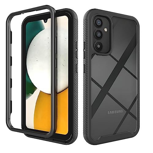 Niopiee für Samsung Galaxy A34 5G Hülle 360° Grad Stoßfest Handyhülle Heavy Duty Hard Clear Case Rugged Anti-Rutsch Stoßfänger Anti-Kratzer Rüstung Schutzhülle für Galaxy A34 Schwarz von Niopiee