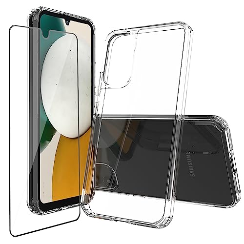 Niopiee für Samsung Galaxy A34 5G Hülle Kristallklar Stoßfest Handyhülle Hybrid Slim Hartcase mit Panzerglas Schutzfolie Ganzkörper Anti-Gelb Anti-Kratzer Telefon Schutzhülle Cover von Niopiee