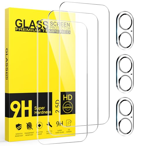 Niphabe 3 Stück Panzer Schutz Glas kompatible mit iPhone 16 Schutzfolie mit Kameraschutz, 9H Härte Hartglas, HD Displayschutz, Kratzfest–Bläschenfrei, Ultra-klar. Niphabe 3 Stück Panzer Schutz Glas kompatible mit iPhone 16 Schutzfolie mit Kameraschutz, 9H Härte Hartglas, HD Displayschutz, Kratzfest–Bläschenfrei, Ultra-klar. von Niphabe