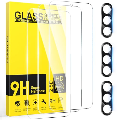 Niphabe 3 Stück Panzer Schutz Glas Kompatibel mit Samsung Galaxy A56 5G Schutzfolie mit Kameraschutz, 9H Härte Hartglas, HD Displayschutz, Ultra-klar Niphabe 3 Stück Panzer Schutz Glas Kompatibel mit Samsung Galaxy A56 5G Schutzfolie mit Kameraschutz, 9H Härte Hartglas, HD Displayschutz, Ultra-klar von Niphabe