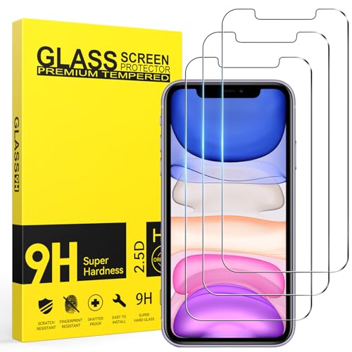 Niphabe 3 Stück Panzer Schutz Glas Kompatibel mit iPhone XR Schutzfolie, 9H Härte Hartglas, HD Displayschutz, Kratzfest–Bläschenfrei, Ultra-klar. von Niphabe
