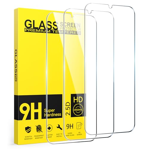 Niphabe 3 Stück Panzer Schutz Glas kompatible mit Xiaomi Redmi 13 C/POCO C65 Schutzfolie mit Kameraschutz, 9H Härte Hartglas, HD Displayschutz, Kratzfest–Bläschenfrei, Ultra-klar. von Niphabe
