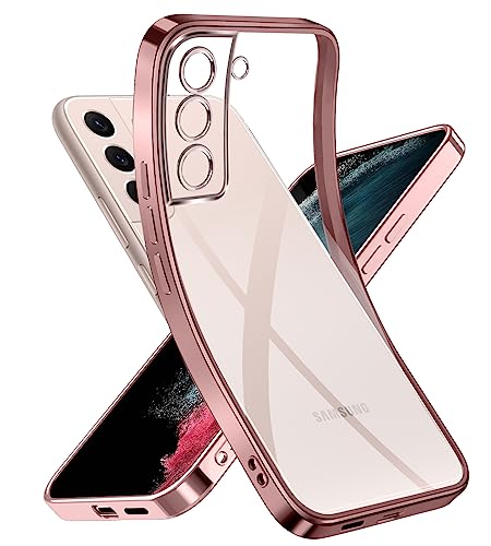 Niphabe Handyhülle für Samsung Galaxy S22 Hülle, Niemals Gelb Ultra Dünn Crystal Clear Schutzhülle Weiches Silikon Stoßfest Case Kompatibel mit Samsung Galaxy S22 5G 6.1'' -Rosa von Niphabe