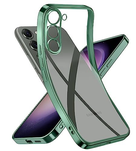 Niphabe Handyhülle für Samsung Galaxy S23 Hülle, Niemals Gelb Ultra Dünn Crystal Clear Schutzhülle Weiches Silikon Stoßfest Case Kompatibel mit Samsung Galaxy S23 5G 6.1'' (Green) von Niphabe