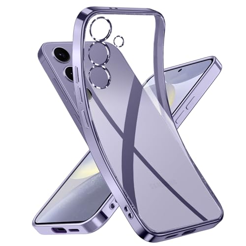 Niphabe Handyhülle für Samsung Galaxy S24 5G Hülle, Niemals Gelb Ultra Dünn Crystal Clear Schutzhülle Weiches Silikon Stoßfest Case Kompatibel mit Samsung Galaxy S24 6.2'' -Dark Purple von Niphabe