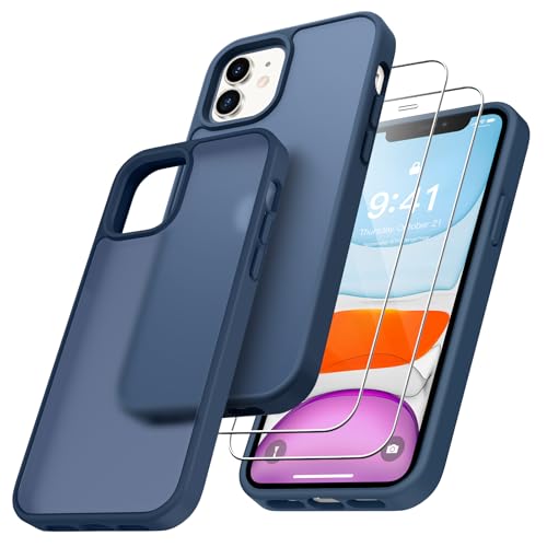 Niphabe Hard Hülle Kompatibel mit iPhone 11 mit 2 Stück Panzerfolie, Nie Vergilbung Hard PC Case Kratzresistente Rückseite Stoßfest Schutzhülle TPU Bumper Hülle 6,1'' - Dunkelblau Niphabe Hard Hülle Kompatibel mit iPhone 11 mit 2 Stück Panzerfolie, Nie Vergilbung Hard PC Case Kratzresistente Rückseite Stoßfest Schutzhülle TPU Bumper Hülle 6,1'' - Dunkelblau von Niphabe