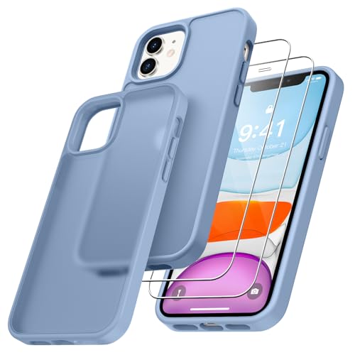Niphabe Klar Hülle Kompatibel mit iPhone 11 mit 2 Stück Schutzfolie, Nie Vergilbung Hard PC Case Kratzresistente Rückseite Stoßfest Schutzhülle TPU Bumper für iPhone 11 Hülle (Hellblau) Niphabe Klar Hülle Kompatibel mit iPhone 11 mit 2 Stück Schutzfolie, Nie Vergilbung Hard PC Case Kratzresistente Rückseite Stoßfest Schutzhülle TPU Bumper für iPhone 11 Hülle (Hellblau) von Niphabe