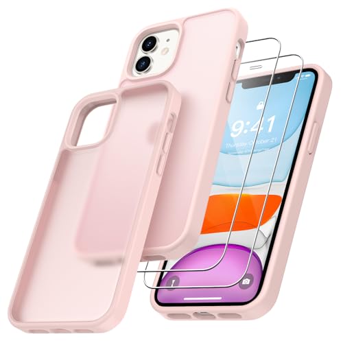 Niphabe Hard Hülle Kompatibel mit iPhone 11 mit 2 Stück Schutzfolie, Nie Vergilbung Hard PC Case Kratzresistente Rückseite Stoßfest Schutzhülle TPU Bumper für Phone Hülle 6,1''-Rosa Niphabe Hard Hülle Kompatibel mit iPhone 11 mit 2 Stück Schutzfolie, Nie Vergilbung Hard PC Case Kratzresistente Rückseite Stoßfest Schutzhülle TPU Bumper für Phone Hülle 6,1''-Rosa von Niphabe