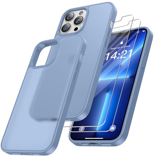 Niphabe Hard Hülle Kompatibel mit iPhone 13 Pro Max mit 2 Stück Schutzfolie, Nie Vergilbung Hard PC Case Kratzresistente Rückseite Stoßfest Schutzhülle TPU Bumper- Hellsblau Niphabe Hard Hülle Kompatibel mit iPhone 13 Pro Max mit 2 Stück Schutzfolie, Nie Vergilbung Hard PC Case Kratzresistente Rückseite Stoßfest Schutzhülle TPU Bumper- Hellsblau von Niphabe