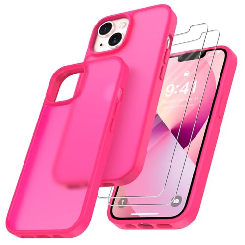 Niphabe Hard Hülle Kompatibel mit iPhone 13 mit 2 Stück Schutzfolie, Nie Vergilbung Hard PC Case Kratzresistente Rückseite Stoßfest Schutzhülle TPU Bumper für Phone Hülle 6,1'' - Rose Rot Niphabe Hard Hülle Kompatibel mit iPhone 13 mit 2 Stück Schutzfolie, Nie Vergilbung Hard PC Case Kratzresistente Rückseite Stoßfest Schutzhülle TPU Bumper für Phone Hülle 6,1'' - Rose Rot von Niphabe