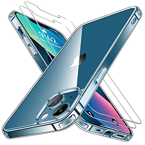 Niphabe Klar Hülle Kompatibel mit iPhone 13 mit 2 Stück Schutzfolie, Nie Vergilbung Hard PC Case Kratzresistente Rückseite Stoßfest Schutzhülle TPU Bumper Phone Durchsichtig Hülle 6,1''(Klar) Niphabe Klar Hülle Kompatibel mit iPhone 13 mit 2 Stück Schutzfolie, Nie Vergilbung Hard PC Case Kratzresistente Rückseite Stoßfest Schutzhülle TPU Bumper Phone Durchsichtig Hülle 6,1''(Klar) von Niphabe