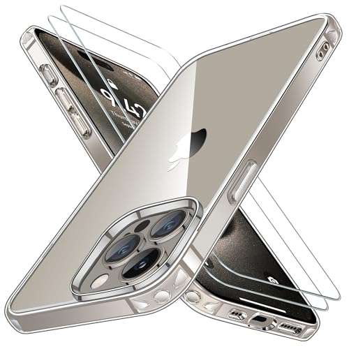 Niphabe Klar Hülle Kompatibel mit iPhone 15 Pro, 1 Handyhülle mit 2 Stück Schutzfolie, Nie Vergilbung Hard PC Case Kratzresistente Rückseite Stoßfest Schutzhülle TPU Bumper Durchsichtig Hülle 6,1'' Niphabe Klar Hülle Kompatibel mit iPhone 15 Pro, 1 Handyhülle mit 2 Stück Schutzfolie, Nie Vergilbung Hard PC Case Kratzresistente Rückseite Stoßfest Schutzhülle TPU Bumper Durchsichtig Hülle 6,1'' von Niphabe