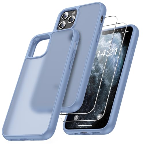 Niphabe Matt Hülle Kompatibel mit iPhone 11 Pro mit 2 Stück Schutzfolie, Nie Vergilbung Hard PC Case Kratzresistente Rückseite Stoßfest Schutzhülle TPU Bumper Hülle Hell Blau Niphabe Matt Hülle Kompatibel mit iPhone 11 Pro mit 2 Stück Schutzfolie, Nie Vergilbung Hard PC Case Kratzresistente Rückseite Stoßfest Schutzhülle TPU Bumper Hülle Hell Blau von Niphabe