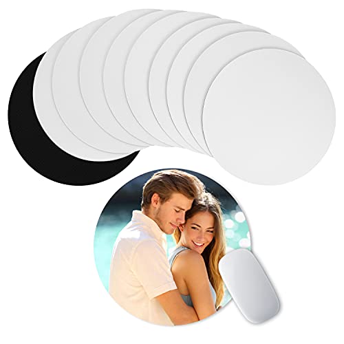Nipichsha Sublimations-Mauspad, blanko, 10 Stück, weiß, rund, Gummi-Mauspad für DIY-Handwerk, Sublimation, Wärmeübertragung, Presse, Drucken, Vinyl-Projekte, Zubehör, Mousepad in Bulk, 20 x 20 cm Nipichsha Sublimations-Mauspad, blanko, 10 Stück, weiß, rund, Gummi-Mauspad für DIY-Handwerk, Sublimation, Wärmeübertragung, Presse, Drucken, Vinyl-Projekte, Zubehör, Mousepad in Bulk, 20 x 20 cm von Nipichsha