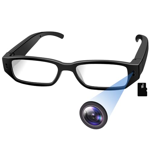 Nisanmoon Brille Sportkamera, Brille Videokamera HD 1080P Sportkamera Brille, Kleine Action-Cam Unterstützung Nehmen Foto/Video/Loop-Aufnahme für Fahrrad und Motorrad Fahren von Nisanmoon