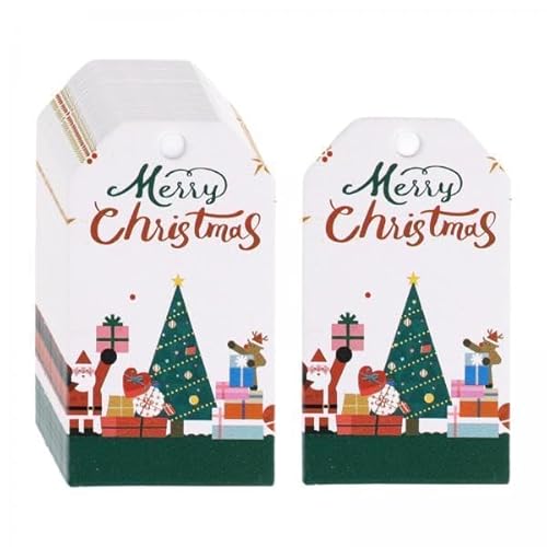 Nishiyuenyi 2x 100 Stück Weihnachtsanhänger, Geschenkanhänger, Dekorationskarten, Papieranhänger, Paketanhänger Zum Personalisieren Ihrer Geschenke, Party Events Nishiyuenyi 2x 100 Stück Weihnachtsanhänger, Geschenkanhänger, Dekorationskarten, Papieranhänger, Paketanhänger Zum Personalisieren Ihrer Geschenke, Party Events von Nishiyuenyi