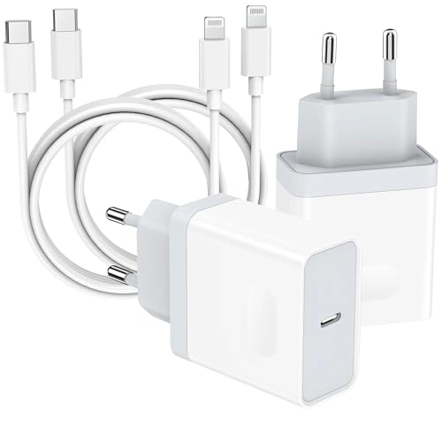 Ladegerät 25W and Ladekabel 2M Replacement for iPhone 14/14 Plus/14 Pro/14 Pro Max/13 12 11, Schnellladekabel 4-Pack USB C Netzteil Stecker Power Adapter Schnellladegerät Netzstecker Kabel Nisiyama von Nisiyama