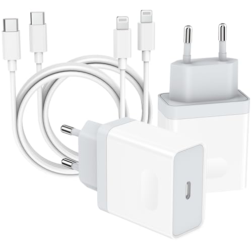 Ladegerät 25W and Ladekabel 2M Replacement for iPhone 14/14 Plus/14 Pro/14 Pro Max/13 12 11, Schnellladekabel 4-Pack USB C Netzteil Stecker Power Adapter Schnellladegerät Netzstecker Kabel Nisiyama von Nisiyama