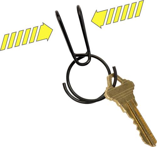 NITE Ize Schlüsselring KSQR-01-R6 SqueezeRing Easy Load Key Clip Schwarz 1St. von Nite Ize