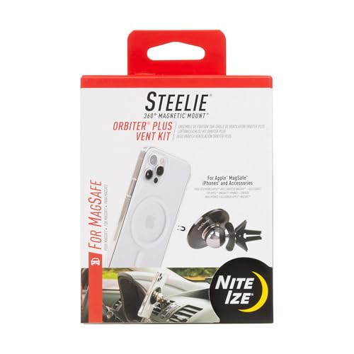 Nite Ize Steelie Orbiter Plus Vent Kit – Magnetische Handyhalterung für Auto-Lüftung – stabiles Handy-Zubehör für Auto – kompatibel Apple MagSafe iPhones und Zubehör Nite Ize Steelie Orbiter Plus Vent Kit – Magnetische Handyhalterung für Auto-Lüftung – stabiles Handy-Zubehör für Auto – kompatibel Apple MagSafe iPhones und Zubehör von Nite Ize