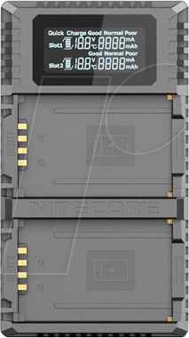 NC LGULM10PRO - Ladegerät für Leica Kamera Akkus, 2-Schacht von Nitecore