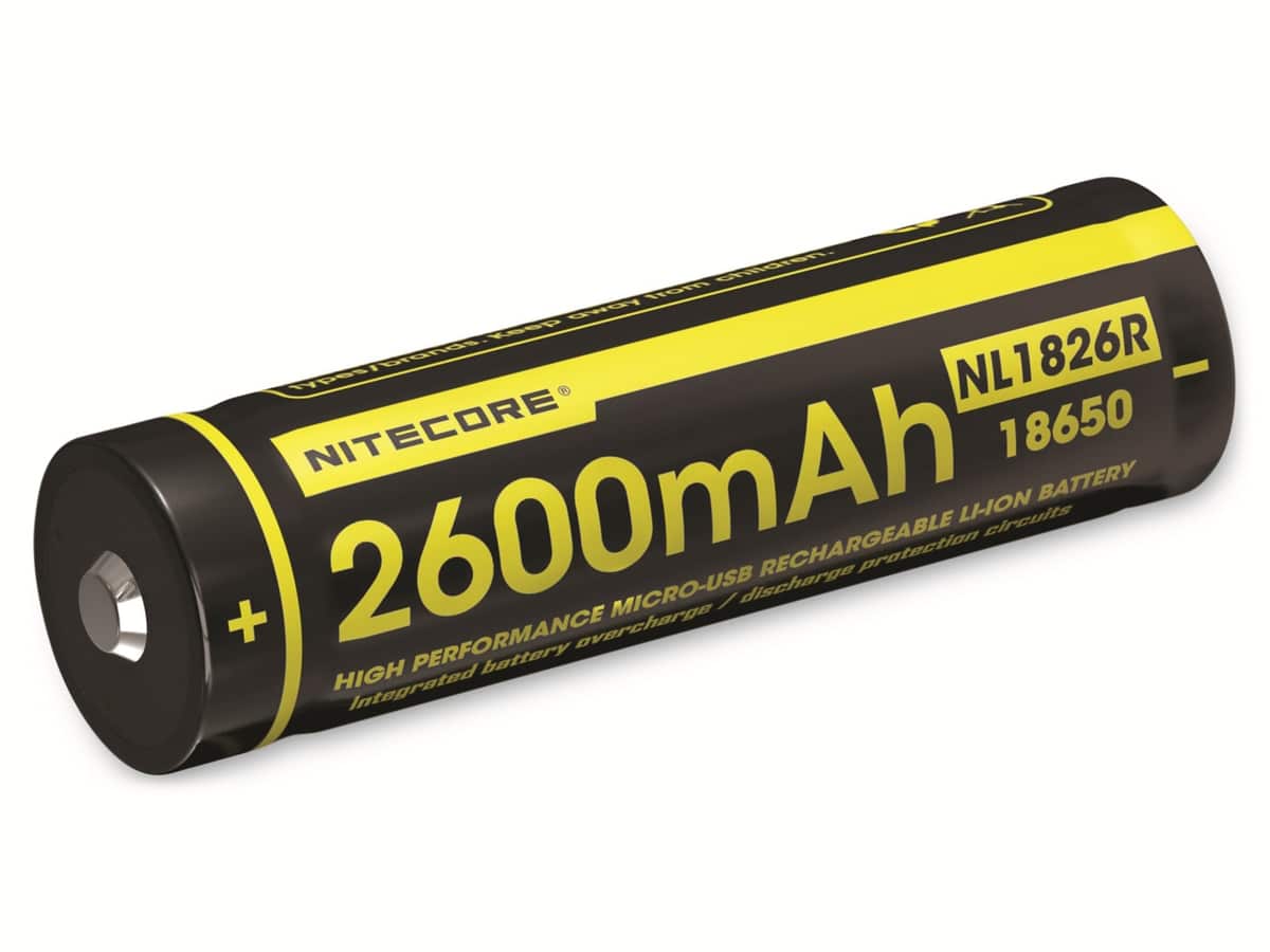 NITECORE Li-Ion-Akku Typ 18650, NL1826R, 3,6V/2600mAh NITECORE Li-Ion-Akku Typ 18650, NL1826R, 3,6V/2600mAh von Nitecore