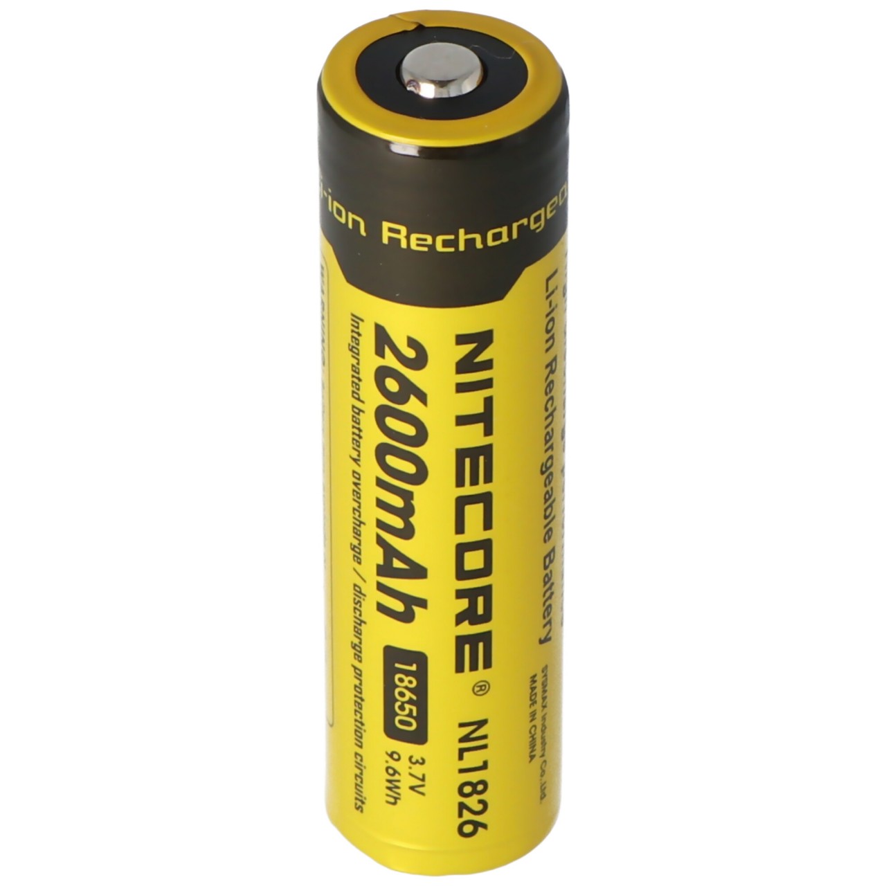 NiteCore 18650 Li-Ion Akku für LED Taschenlampen NL186 mit 2600mAh, CR18650 18,6x70mm NiteCore 18650 Li-Ion Akku für LED Taschenlampen NL186 mit 2600mAh, CR18650 18,6x70mm von Nitecore