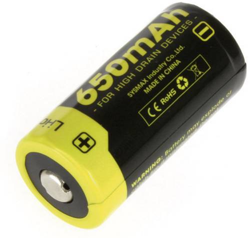NiteCore NL166 Spezial-Akku 16340 Li-Ion 3.7V 650 mAh von Nitecore